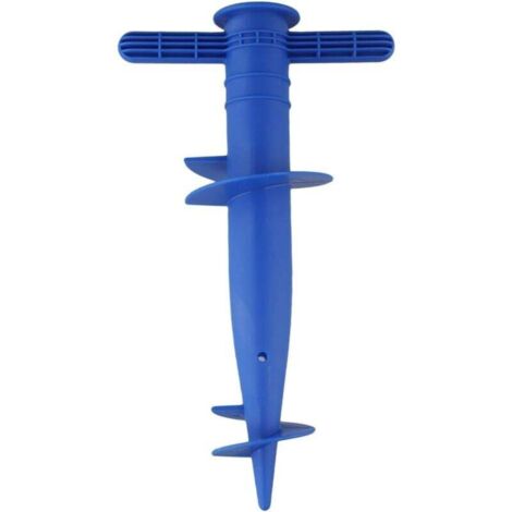 KZQ - Base ajustable para sombrilla de playa, 1 pieza, soporte para sombrilla de playa de arena, soporte para sombrilla de playa para exteriores (azul)