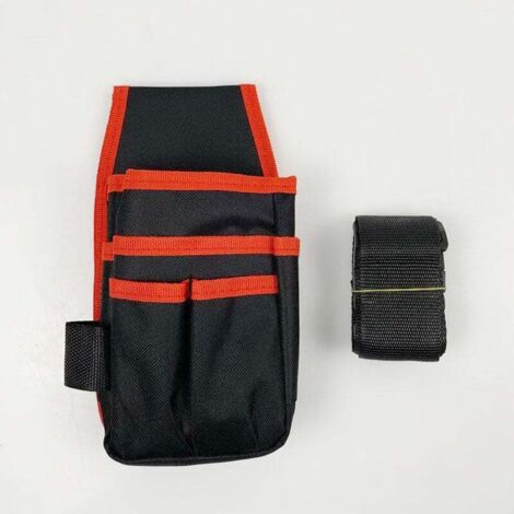 KZQ Bolsa de herramientas con cinturón ajustable para electricistas, portátil, multifuncional, impermeable, para taladro, llave, martillo, destornillador, bolsa de recolección
