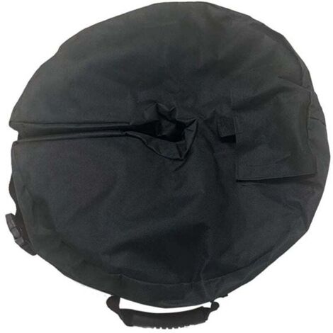 KZQ Bolsa de peso para sombrilla de patio, redonda, de 46 cm, resistente a la intemperie, con base de arena desmontable, compatible con voladizos, paragüeros o mástiles de bandera.