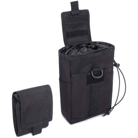 KZQ Bolsa táctica de descarga, bolsas con cordón para cinturón táctico, chaleco, mochila, bolsa de utilidad plegable