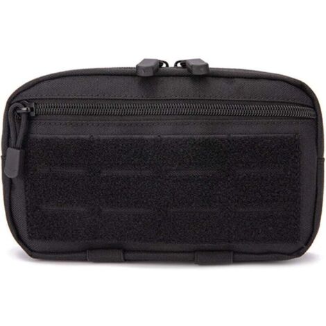 KZQ Bolsa táctica multiusos Molle, botiquín militar de primeros auxilios, bolsa de almacenamiento para juegos de guerra CS, senderismo, escalada y caza (negra)