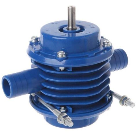 KZQ Bomba de agua para taladro - 2400 l/h - 2000-3000 rpm - Utiliza aceite y agua - Azul
