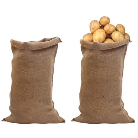 KZQ Borsa in iuta, grande borsa in iuta, borsa in tela di iuta per patate, borsa in iuta per patate per la conservazione degli alimenti, 60 × 90 cm, confezione da 2, borse riutilizzabili