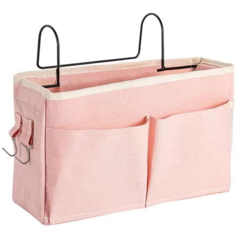 KZQ Borsa portaoggetti multifunzione da appendere per dormitorio universitario, organizer per riviste e libri, rosa