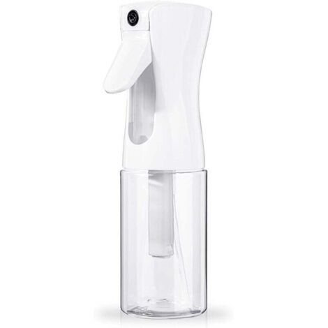 KZQ Botella pulverizadora para cabello (200 ml): pequeña, continua, ultrafina, transparente, vacía, ideal para agua, alcohol, limpieza, peluquería, barbería, aceites esenciales y perfumes.