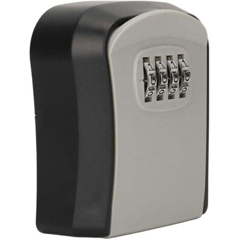 KZQ Caja de seguridad para llaves, caja de almacenamiento de pared impermeable de 4 dígitos con capacidad para 5 llaves, ocultador de llaves para exteriores