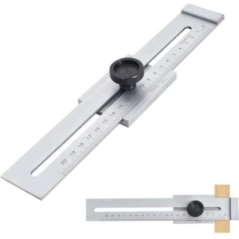 KZQ Calibre de marcado de acero inoxidable con rango de medición de 200 mm, calibre de carpintero, calibre de precisión, herramientas de medición para carpintería.