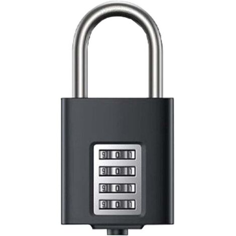 KZQ Candado de combinación, Candado para gimnasio, Candado de combinación de 4 dígitos, Candado resistente, Configure su propio candado de combinación, Metal resistente al viento, Sin llave,