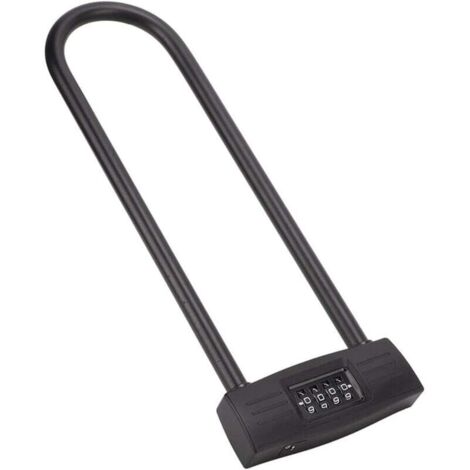KZQ Candado resistente para bicicleta de 20 mm, cable de seguridad de 1,2 m, soporte resistente y llave antirrobo, combinación de 4 dígitos con contraseña (350 x 112 mm)