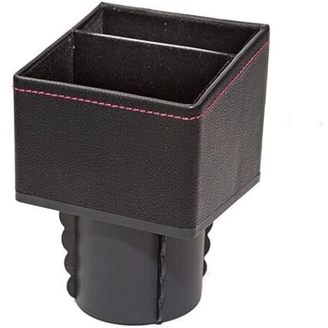 KZQ Car Gap Storage Box, Organizer per spazi vuoti nel sedile dell'auto, Organizer multifunzionale per spazi vuoti, Scatola portaoggetti, Portabicchieri per cellulare, chiavi, monete (Nero 8.2