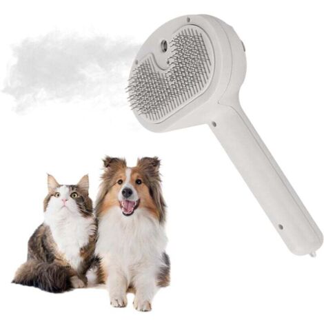 KZQ Cepillo de vapor para gatos, cepillo de vapor para perros y gatos, cepillo de vapor 3 en 1 para gatos, cepillo de aseo para mascotas, para desenredar nudos y pelos sueltos de las mascotas.