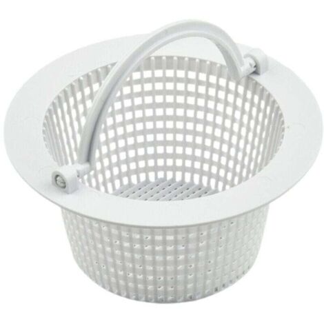 KZQ Cesta redonda para skimmer de piscina elevada - Diámetro 16 cm - Blanco
