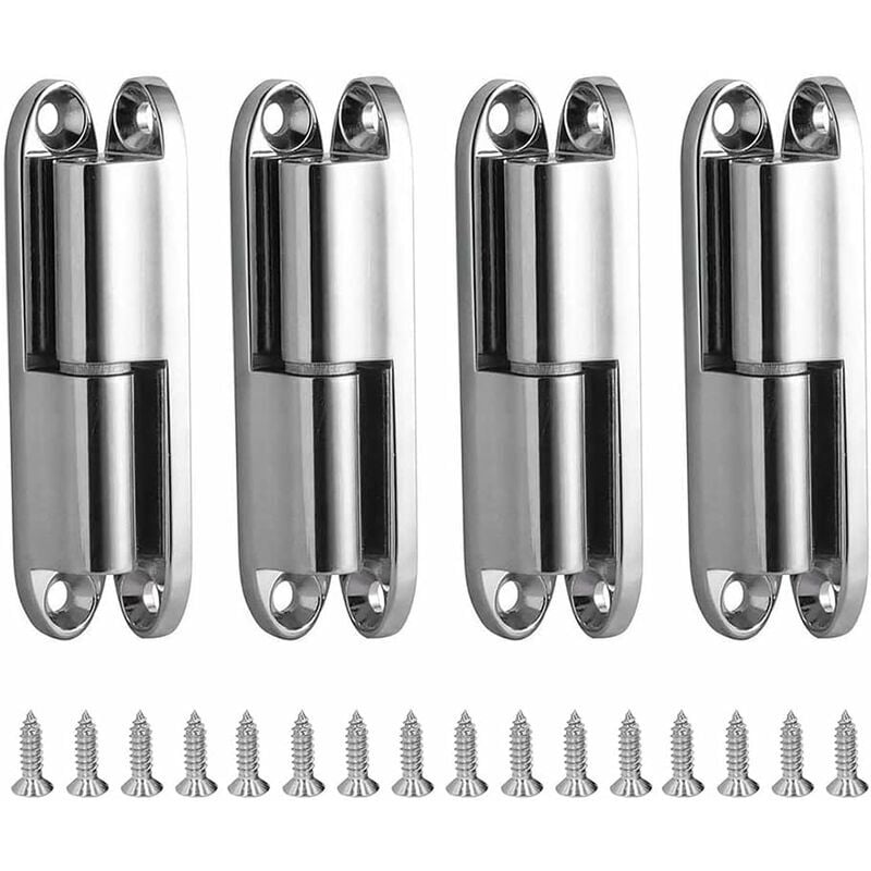 KZQ - Charniere Porte Placard, 4pcs Charnières de Portes avec Vis 231-1 Charnière Porte Inoxydable Démontable, Paumelles de Porte pour La Maison