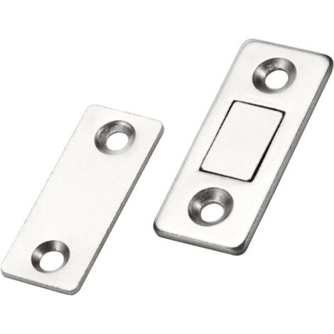 KZQ Chiusura magnetica per porta dell'armadio Jiayi Confezione da 2 Chiusura magnetica in metallo ultrasottile Chiusura magnetica adesiva Magnete potente per porte scorrevoli Cassetti Finestra Armadio