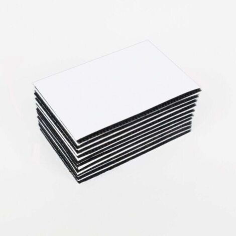 KZQ Cinta adhesiva de doble cara para arañazos, 12 pares, de nailon negro, extra fuerte, rectangular, 6 x 4 cm.
