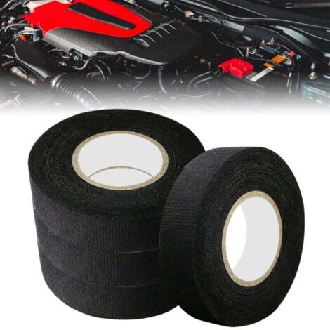 KZQ - Cinta de franela para revestimiento eléctrico automotriz (4 unidades, antifricción, antiincrustante, antiruido, antideslizante, para cables eléctricos de coche y motocicleta, 18 mm x 15 m)