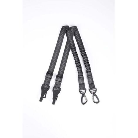 KZQ Cinturón de seguridad para coche para perros, correa ajustable con barra de seguridad antichoque para todas las mascotas, gatos y perros - Nailon negro - 2 piezas