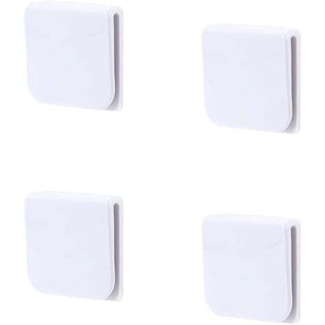 KZQ Clips para cortina de ducha, 4 clips autoadhesivos para ducha, clips de protección para ducha, clips antisalpicaduras, para sujetar la cortina de ducha y la cortina.