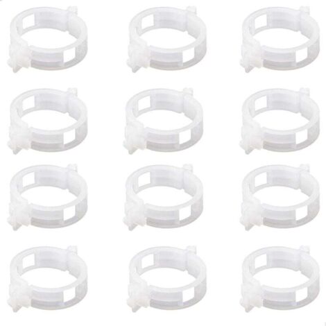 KZQ Clips para plantas, soporte para vegetales, tomates y plantas trepadoras, paquete de 100, clips de plástico reutilizables para plantas blancas, para brotes pequeños y grandes y plantas trepado