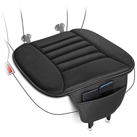 KZQ Cojín para asiento de coche, cojín para asiento de conductor, tapizado interior, cojín de asiento de goma antideslizante, color negro