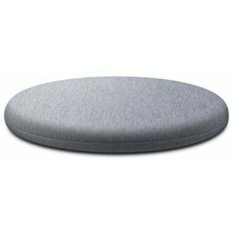 KZQ Cojín redondo de espuma viscoelástica, cómodo y transpirable, lavable para dormitorio (gris claro, 30 cm)