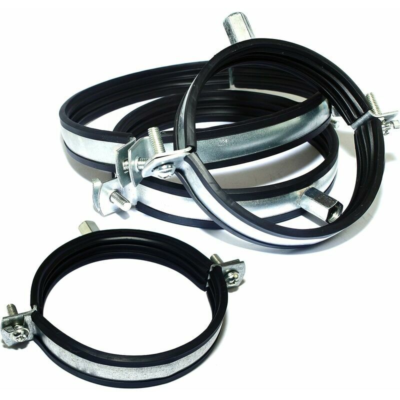 Colliers de serrage avec joint en caoutchouc cruciforme - Filetage M8/10,5pcs(Ø 125 mm) - KZQ