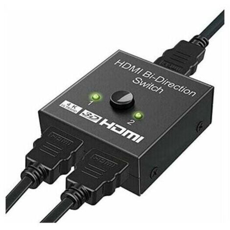 KZQ – Commutateur HDMI bidirectionnel 4K 30Hz – 2 entrées 1 sortie – Compatible PS5/PC/Blu-Ray – Installation plug and play - 1080P