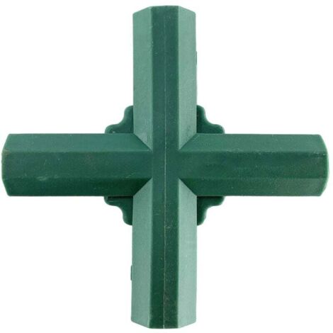KZQ Conector de esquina para marco de jardín de 4 vías, paquete de 4, conector de tubería, conector de esquina para marco de muebles de invernadero, 16 mm interior (plano, 4 vías)