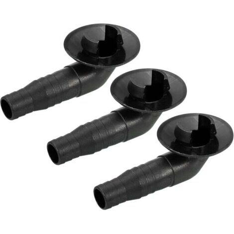KZQ Conector de manguera de drenaje de aire acondicionado, codo de tubo de 19 mm, accesorio de repuesto para minisplit de ventana, color negro, paquete de 3