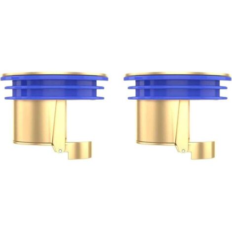 KZQ Confezione da 2 tappi per scarico doccia - Dispositivo antiriflusso - Tappo antiodore per scarichi di cucina e bagno (rame)