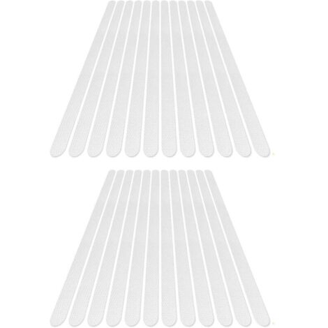 KZQ - Confezione da 24 adesivi antiscivolo per doccia, strisce di sicurezza trasparenti autoadesive per vasche da bagno e docce (2 x 38 cm)