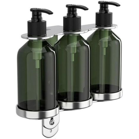 KZQ Confezione da 3 dispenser di sapone in plastica vuoti e ricaricabili con pompa, verde