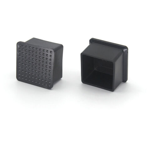 KZQ Confezione da 4 protezioni per gambe in PVC antigraffio per sedie da giardino, piazze, mobili e tavoli, colore nero, 35 x 35 mm