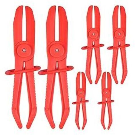 KZQ Confezione di fascette stringitubo, fascetta freno, fascetta in plastica leggera e comoda, rossa, per tubi freno, tubi carburante e la maggior parte dei tubi flessibili