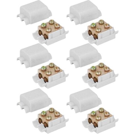 KZQ Connettore splitter per cavi a T da 6 pezzi, scatola di giunzione per cavi con presa a 3 vie per impieghi gravosi per cavi elettrici da 2,5-16 mm², 1000 V, 100 A, ZK-1216