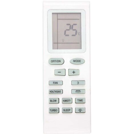 KZQ Control remoto de aire acondicionado, control remoto universal blanco de repuesto, compatible con el control remoto de aire acondicionado Gree YBOF2 (inglés), sin batería.