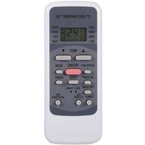 KZQ Control remoto de aire acondicionado, reemplazo universal para Midea R51, R51C, R51D, R51F, R51R y R51DB