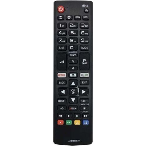 KZQ Control remoto de repuesto LG AKB75095308 para Smart TV LG. Control remoto universal. No requiere configuración.