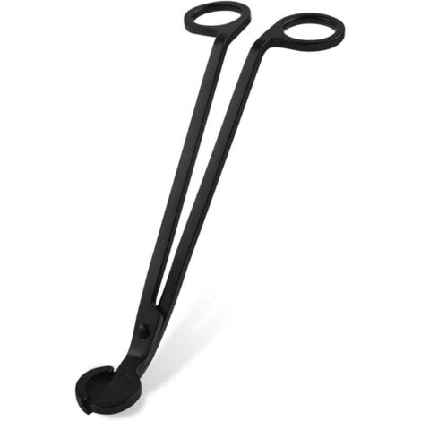 KZQ Cortador de mechas para velas - Tijeras para aromas - Mecha de acero inoxidable - Accesorios para lámparas de aceite - Negro