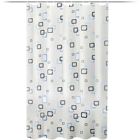 KZQ Cortina de ducha antimoho de 200 x 200 cm, lavable, de PEVA, con 12 ganchos, impermeable, antibacteriana y de secado rápido, para bañera y baño.