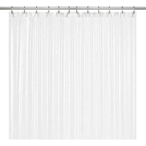 KZQ Cortina de ducha de plástico PEVA impermeable, no tóxico y de primera calidad, con ojales esmerilados y antioxidantes, accesorio de baño resistente, 180 x 180 cm