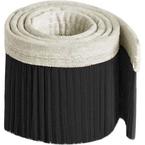 KZQ Cubierta antipolvo para aspiradora de máquina de grabado - Cepillo de 100 mm - Cubierta antipolvo para motor de husillo y fresadora CNC (Negro, 2 m x 100 mm)