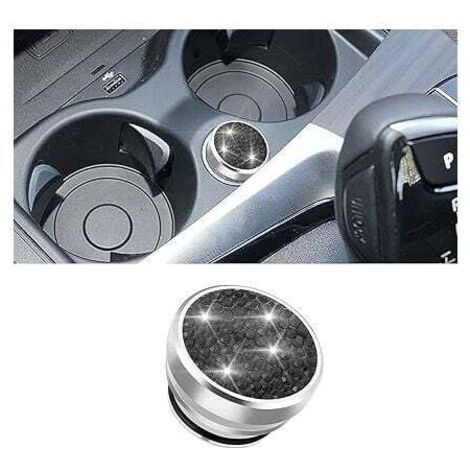 KZQ - Cubierta para el enchufe del encendedor de coche, cristal antipolvo, decoración interior para la mayoría de los vehículos (negro)