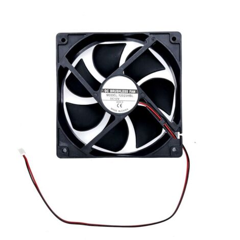 KZQ DC 12V Ventola 12cm 12025 Ventola idraulica con doppio cuscinetto a sfera Ventola senza spazzole da 120 mm per fabbricatore di ghiaccio, dispositivo di raffreddamento, ventola per case PC,