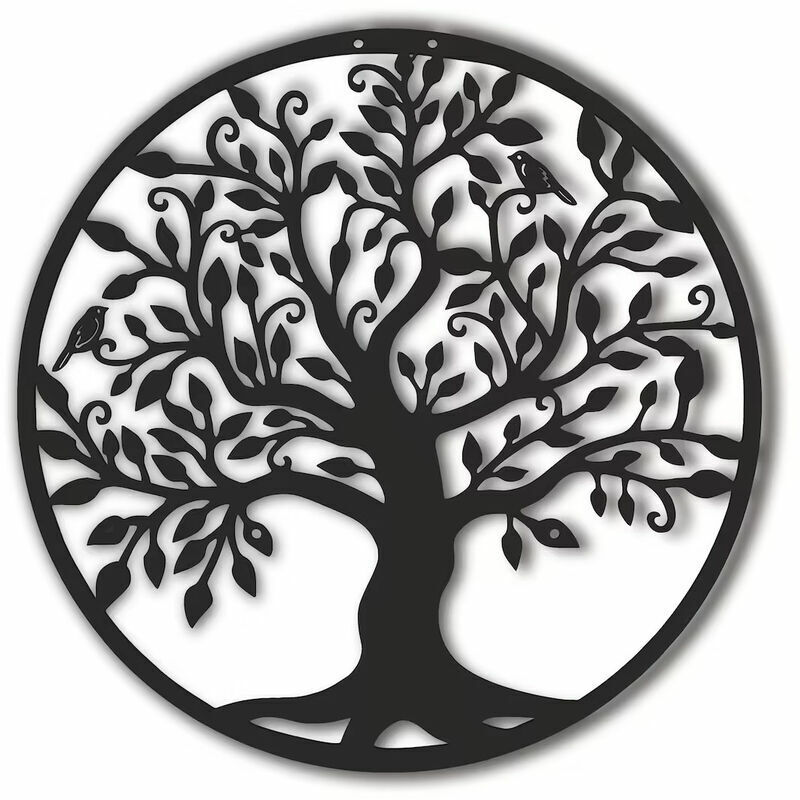 KZQ - Decoration Murale en metal Arbre de Vie Decoration Murale en metal Decoration Murale en metal Decoration interieure, tentures murales 3030 cm