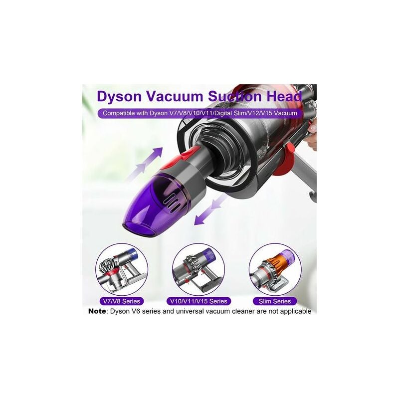 Embout d'aspiration d'air pour aspirateur Dyson V7 V8 V10 V11 V15 pour aspirer l'air des sacs d'aspirateur npterbl - KZQ