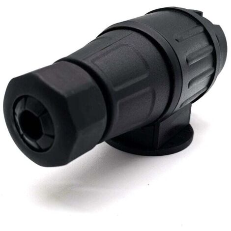 KZQ - Enchufe de remolque eléctrico de 13 pines, adaptador de cableado de plástico negro, 12 V, para luces de caravana
