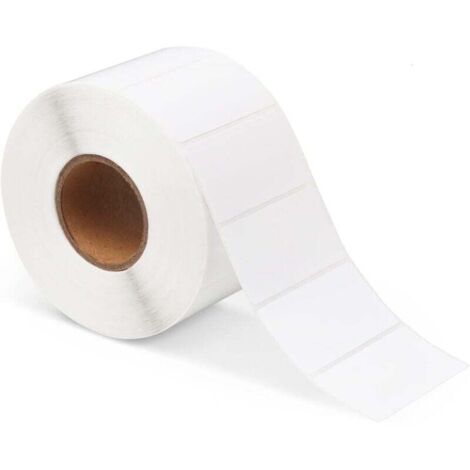KZQ Etiquetas adhesivas, 1 rollo de 1000 etiquetas autoadhesivas blancas lisas, 60 x 30 mm, para imprimir direcciones postales y etiquetas de precio.