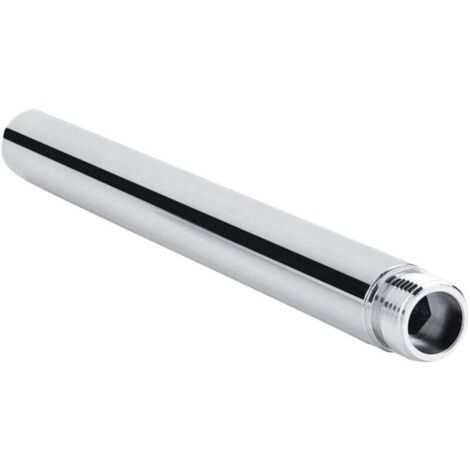 KZQ Extensión de brazo de ducha de acero inoxidable, 20 cm, tubo redondo de extensión de ducha, G 1/2", brazo de extensión para cabezal de ducha, accesorio de baño
