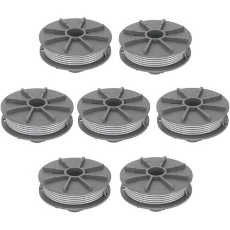 KZQ Fadenspule für Parkside PRTA 20-Li A1/B2/C3. Ersatz-Fadenspulen für LIDL Akku-Motorsense Parkside PRTA 20-Li A1/B2/C3, PRT 300 A1, PRT 550 A1/A3 (6er-Pack)